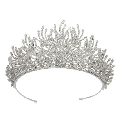 China Crown 2022 luxury bride crown luxury wedding beauty pageant dance crown bride jewelry accessories princess headdress crystal wedding crown for sale