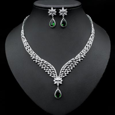 China Factory direct sale high quality women's jewelry set bridal jewelry set zirconia jewelry set with high quality for sale