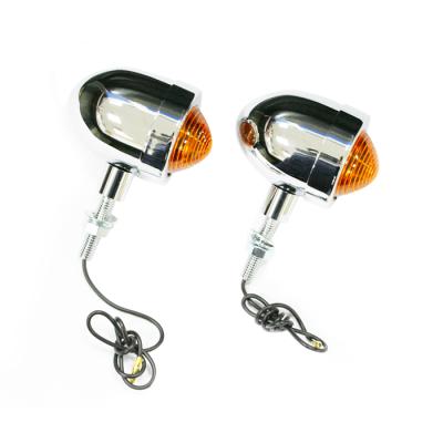 China Custom Plastic 23MM Motorcycle Chrome Indicators With Amber Lens for sale