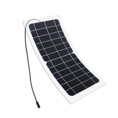 China Solar power generation factory sale 6v10w lightweight monocrystalline silicon direct solar panel RV semi-flexible outdoor camping solar power and slim for sale