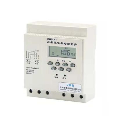 China Three Phase Aerator Controller Water Pump Switch 380V Microcomputer Automatic Timer KG317T 120*105*50mm for sale