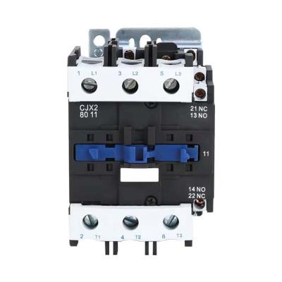 China Industrial Control System AC Contactor CJX2-8011 Thickened Silver Contact Coil 220V Contactor 380V Full Copper Three Phase Household for sale