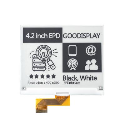 China Digital Price Tag Good 4.2 Inch 400x300 SPI e Ink Display Morochrome e-Ink Display 4.2 Inch for sale