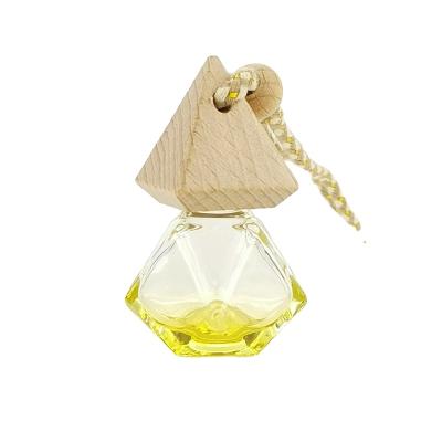 China Aromatherapy Stocked 10ml Gradient Glass Shape Glass Bottle Perfume Bottle Yellow 5ml Perfume Bottle Car Perfume Bottle for sale