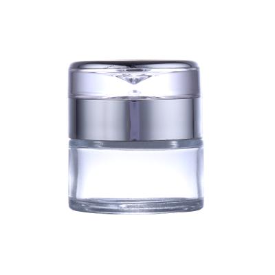 China Good Quality Health 30ml Cream Jar Glass Suitable Skin Care Cream Prices for sale