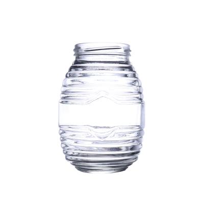 China Various Clear Sealed Hexagon Stocked 250ml Creative Honey Jar Glass Boxes Good Quality for sale