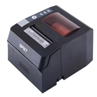 China Inch 80mm Supermarket Receipt Black And White POS Portable Receipt Printer Cashier Invoice Printer USB+Network Port for sale