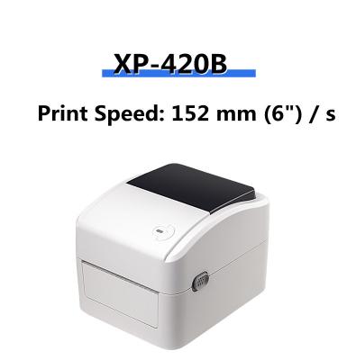 China Black And White Thermal Label Barcode Printer Pos Retail Products Machine Thermal Label Label Two-Dimensional Code Xprinter XP-420B for sale