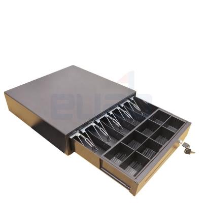 China 405 five-grid three-speed cash box with lock position cashier cash box automatically pops up independent supermarket cashier drawer 405(W)X410(L)X(100+10 ) (H) mm for sale