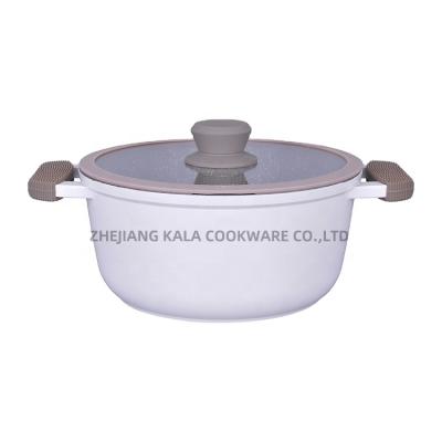 China high quality non stick cookware non stick roaster frying pan with silicon glass cover cookware set cooking pot for sale