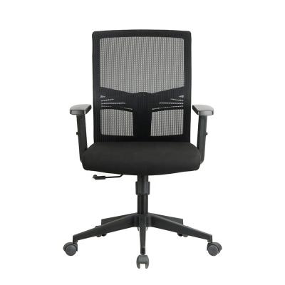 China Adjustable (height) Hot Sale on Line Swivel Chair Price Black Mid-back Mesh Office Chair Computer Desk Chair for sale