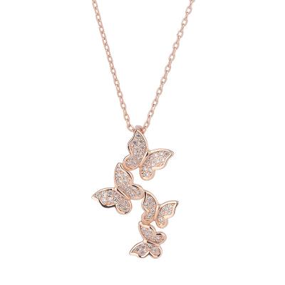 China 2020 Hot Selling FASHIONABLE Butterfly Necklace 925 Butterfly Necklace Jewelry 925 Sterling Silver Sterling Silver for sale