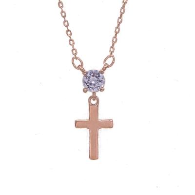 China 2020 Hot Selling FASHIONABLE Simple Style 925 925 Sterling Silver Cross Necklace for sale