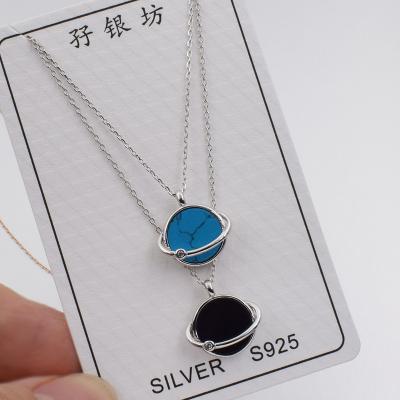 China MA YIN FANG 925 FASHIONABLE Planet Necklace 925 Sterling Silver Starling Necklace Sterling Silver For Women for sale