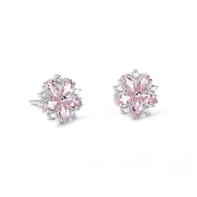 China TRENDY Sakura Earrings 2020 Hot Sale TOP10 Cherry Blossom Earrings 925 Sterling Silver Earrings for sale