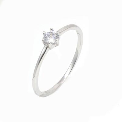 China Romantic suitable for couples to propose lady gift wedding ring 925 silver ring for sale