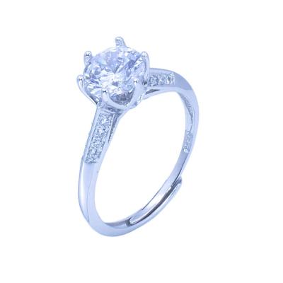 China 2020 Ladies Jewelry Romantic Gift 3A Zircon 925 Sterling Silver Wedding Rings for sale