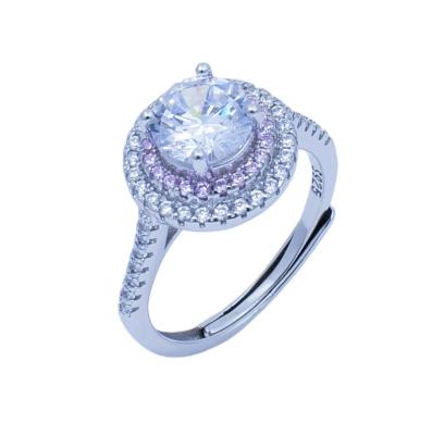 China FASHIONABLE High Quality Personality Fashion Trend Wedding Ring Grade 3A Zircon 925 Ring for sale