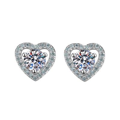 China TRENDY moissanite earrings 925 925 sterling silver stud earrings for women girls for sale