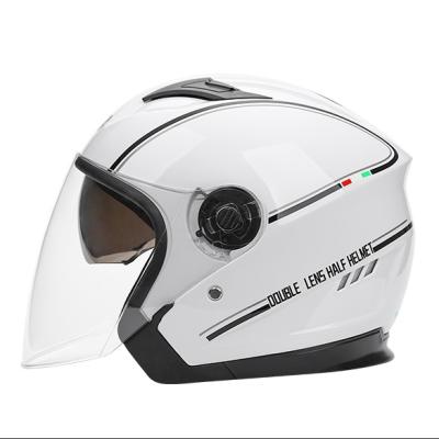 China Hot Selling Motor Scooter Helmet High Impact Resistance Half Face Full Face Motor Helmet Double Half Helmet Sun Visor With OEM Dot Service for sale