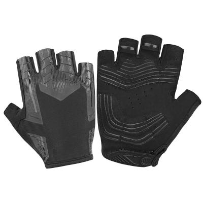 China OEM Cycling Gloves Black Color Black Color Breathable Mesh Silicone Breathable Anti-Slip Half Finger Gloves for sale