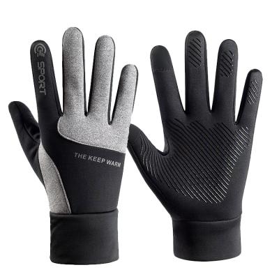 China Cheap Autumn And Winter Touch Screen Waterproof Windproof Non-slip Waterproof Ski Plus Velvet Warm Recycling Gloves for sale