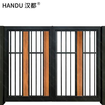 China Easily Assembled HANDU Iron Gate Design Small Wrought Iron Exterior Gates For Garden for sale