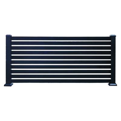 China HANDU Aluminum Horizontal Slat Barrier Latest Balusters Deck Privacy Base Track Easily Compiled Designs for sale