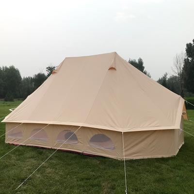 China Water Resistant 6x4m Luxurious Resort Emperor Bell Tent Cotton Canvas Glamping Tent for sale