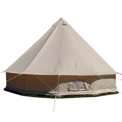 China Water proof 3m 4m 5m 6m 7m cotton canvas bell tent high quality waterproof glamping camping for sale