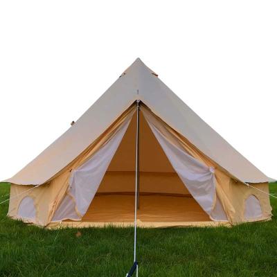 China Water render 7m 6m 5m 4m 3m cotton canvas bell tent for glamping resistant safari tent for sale