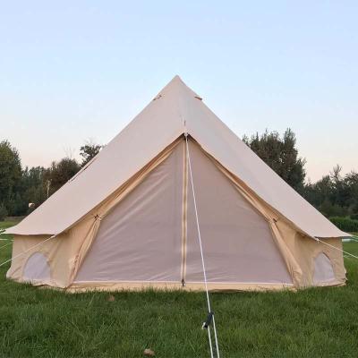 China Water render 7m 6m 5m 4m 3m cotton canvas bell tent for glamping resistant safari tent for sale