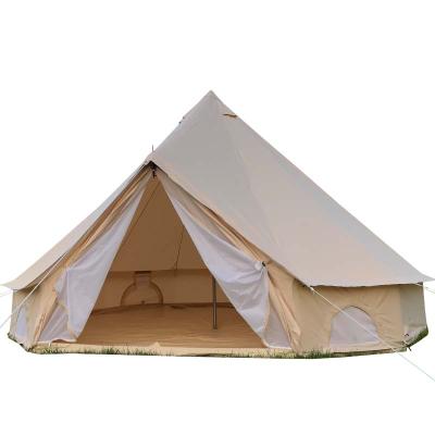 China Water Proof Manufacturer 4m Bell Cotton Luxury Glamping Outdoor Canvas Tent for sale