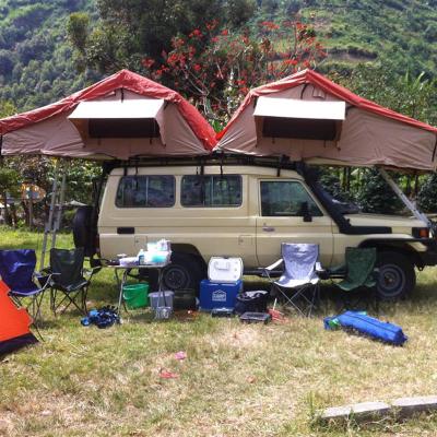 China Extended Type Cheapest Outdoor Family Folding Truck Jeep SUV Waterproof Car Shell Roof Top Soft Tent For Camping for sale