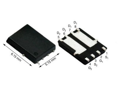 China Schottky diode (body) new original SI7540ADP-T1-GE3 N and P-channel power MOSFET transistor +-20V 12A/-9A 0.015/0.028Ohm for sale