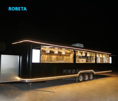 China Large luxury multifunctional vending truck commercial food truck mobile food supply trailer for street fast food for sale