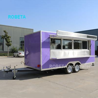 China Fs500 Vegetable Processing Plant Fully Equipped Mobile Food Cart Concession Trailer Food Truck Kitchen Food Trailer for sale