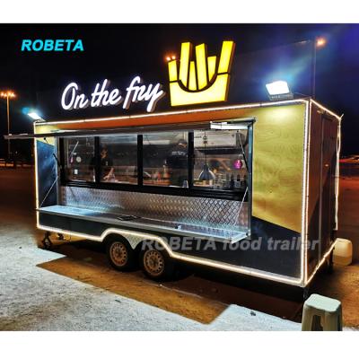 China high quality standard square vegetable processing factory usa food trailers container food truck for sale