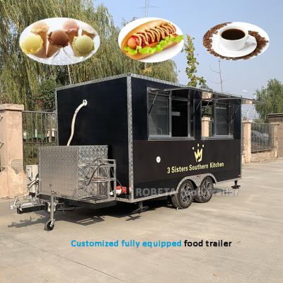 China Vegetable Processing Factory Display Food Dining Car Ice Cream Cart Customized Food Vending Cart Food Truck Trailer For Sale for sale