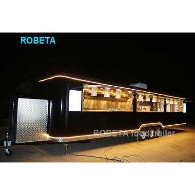 China 40ft commercial food truck trailer pasta pizza food kiosk air stream food catering trailer with customize for sale