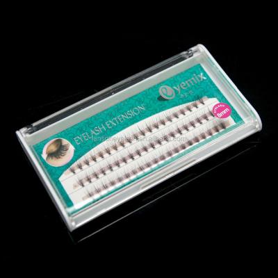 China Synthetic Hair Wholesale Private Label 0.10 Thick Individual Knotted Eyelash Extensions for sale