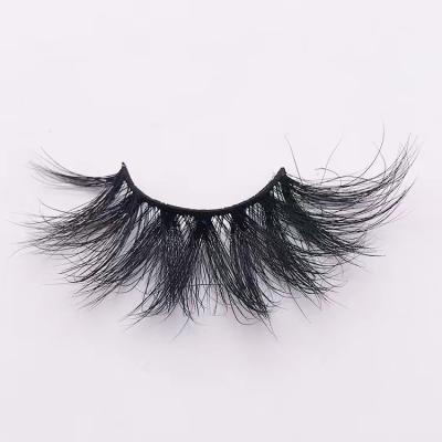 China 25-30 Times Private Label Real Mink Lashes 25MM False Eyelashes 3D Mink Individual Lashes for sale