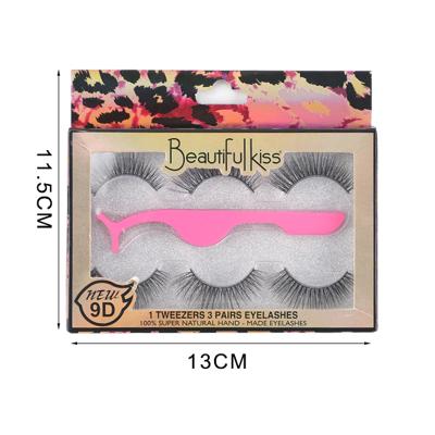 China Long Natural 6d Mink Lashes Faux Mink Lashes 25mm 3D Mink Eyelashes Clear Band Mink Eyelashes for sale