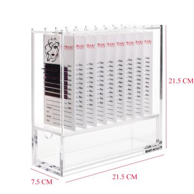 China NEW Acrylic False Eyelashes Eye Lashes Organizer Acrylic False Eyelashes Storage Box Volume Wick Storage Makeup Tools Suitcase for sale