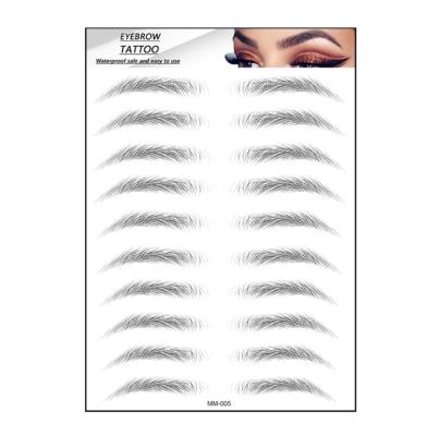 China Waterproof Popular Charming Custom Eyebrow Stickers Stick On Eyebrow Sticker 3d Decorative Temporary Eyebrow Tattoo Sticker for sale