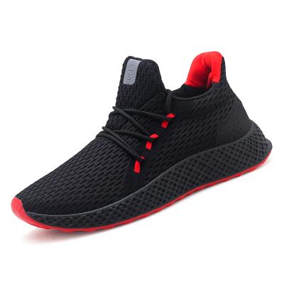 China Deodorization Sepatu Olahraga Pria Kasual Knitted Upper Breathable Active Cheap Men Sports Shoes Sneakers for sale