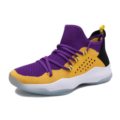 China 2021 Hot Customized EVA Sports Shoes Breathable Basketball Shoes Men's High Top Outdoor Running Shoes for sale