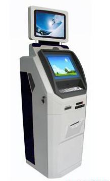 China APD16 dual screen selfservice touchscreen payment kiosk w/ dye sublimation photo printer for sale