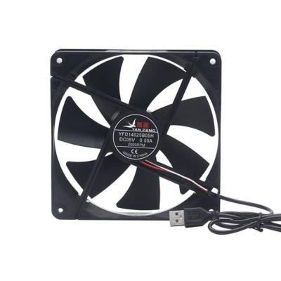 China Hotels 14025 Dc5v 140mmx140mmx25mm Usb Dc Exhaust Axial Heatsink Cooling Fan for sale