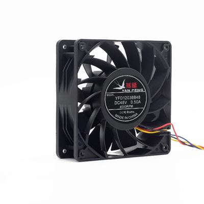 China Hotels High Speed Dc 48V 120x120x38mm Cooling Fan 120mm 12v 12038 dc brushless cooling fan for sale